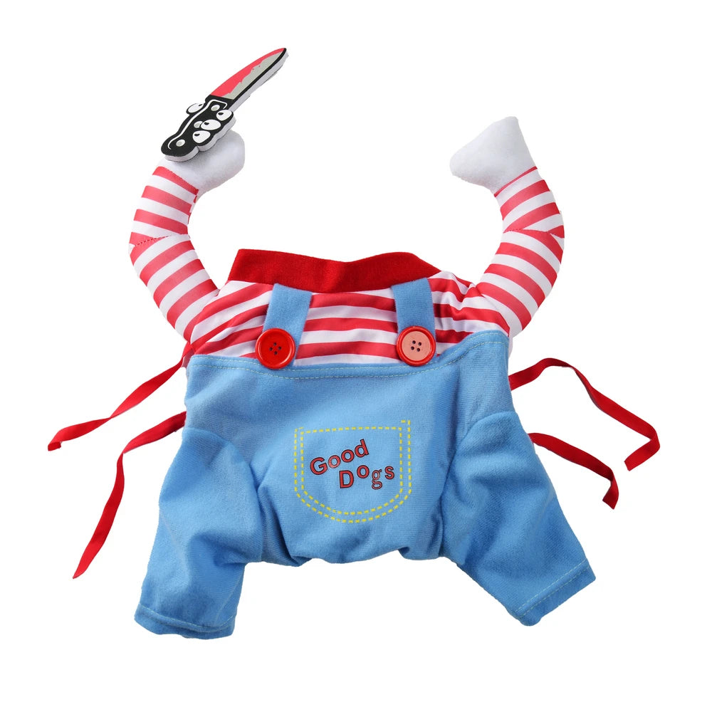 Halloween Funny Dog Clothes for Small Medium Dogs Cats Party Dressed Up Cosplay Costumes Bulldog French Chihuahua Pet Outfits