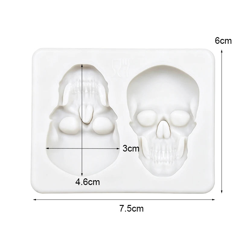 Skull Halloween Silicone Cake Baking Mold Sugarcraft Chocolate Cupcake Resin Tools Fondant Decorating Tools