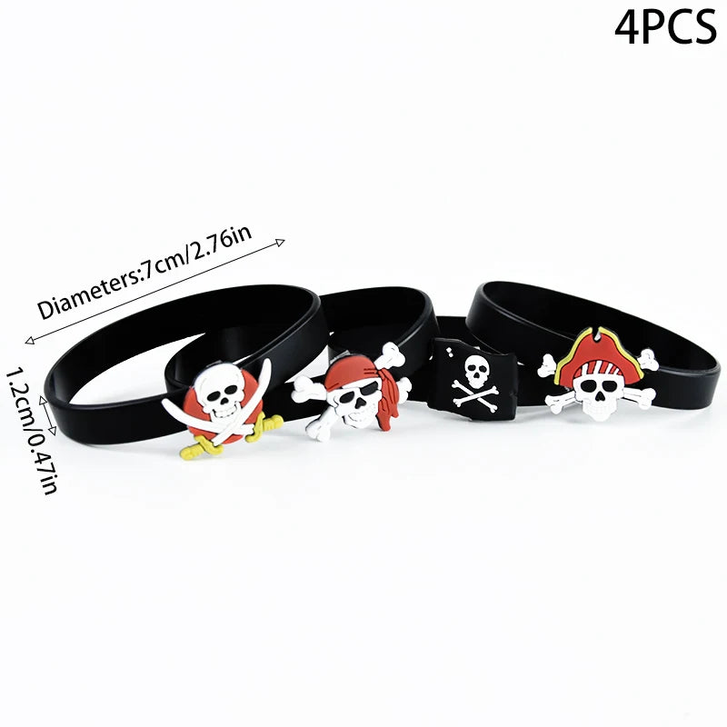 Pirate Theme Party Decoration Pirate Hat Pistol  Eye Patch Telescope Compass Treasure Toys For Kids Gift Halloween Cosplay Prop