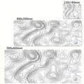 CIFBUY Large Gaming Mouse Pad Black White Strata Abstract Design Non-Slip Office Desk Mat Lock Stitched Edge for Computer Keyboa