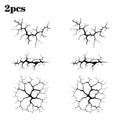 2pcs Halloween Black Crack Waterproof Temporary Tattoo Sticker Horror Broken Vein Body Art Arm Fake Tattoos Sleeve Women Men