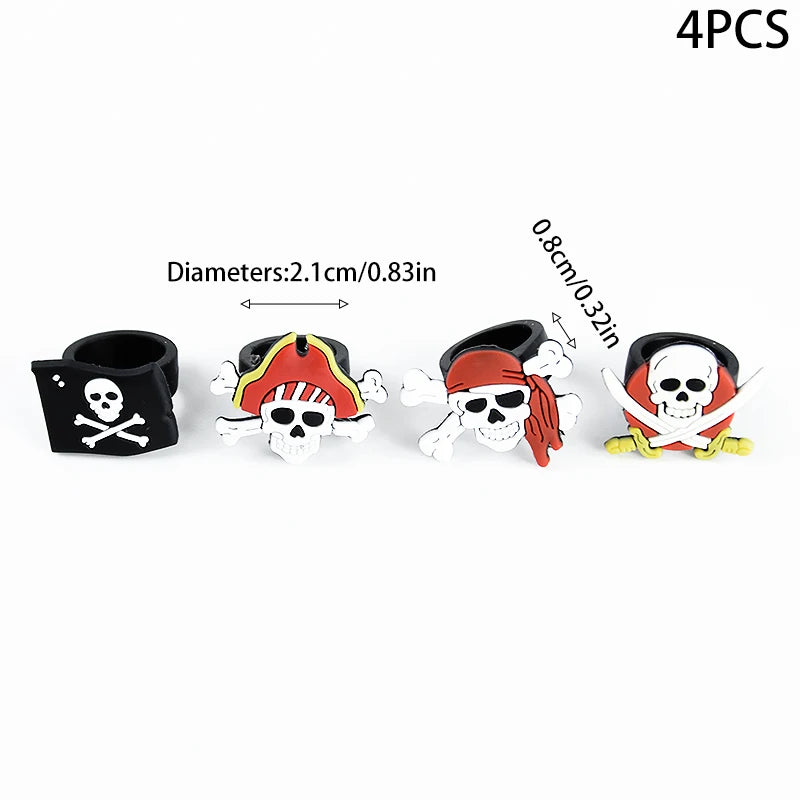 Pirate Theme Party Decoration Pirate Hat Pistol  Eye Patch Telescope Compass Treasure Toys For Kids Gift Halloween Cosplay Prop