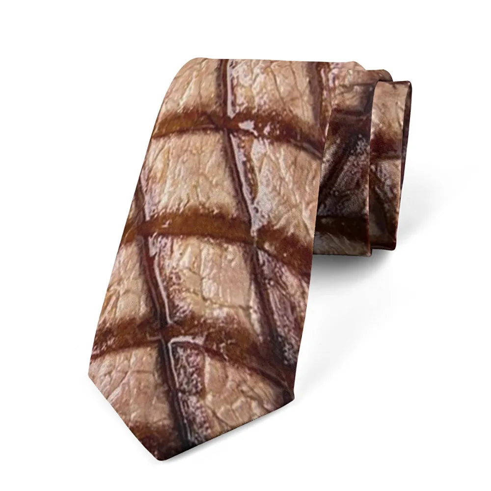 8cm Unisex meat style design tie fashion hot food printing men's tie fun wedding party Halloween shirt accessories